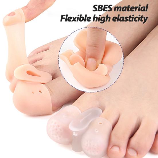 1 Pair 2-Hole Toe Separator Orthopedic Bunion Valgus Hammertoe Corrector