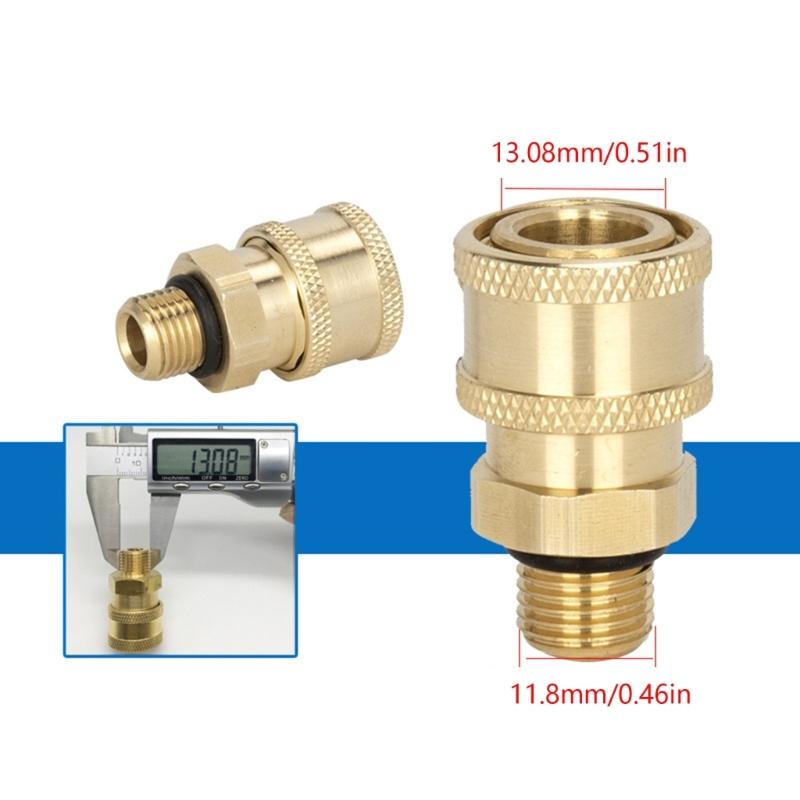 Copper Pressure Washer Adapter with Threaded Coupler Design for Hoses and Matching Cleaning Equipment Fittings