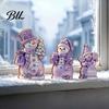 Wooden Snowman Ornaments 3PCS Christmas Ornaments, Decorative Cute Festive Figures, Indoor Winter Decorations High-definition Printing Crafts