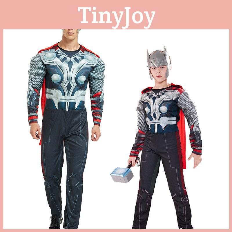 Avengers Endgame Thor Superhero Muscle Costume With Exquisite Workmanship For Adult Boys