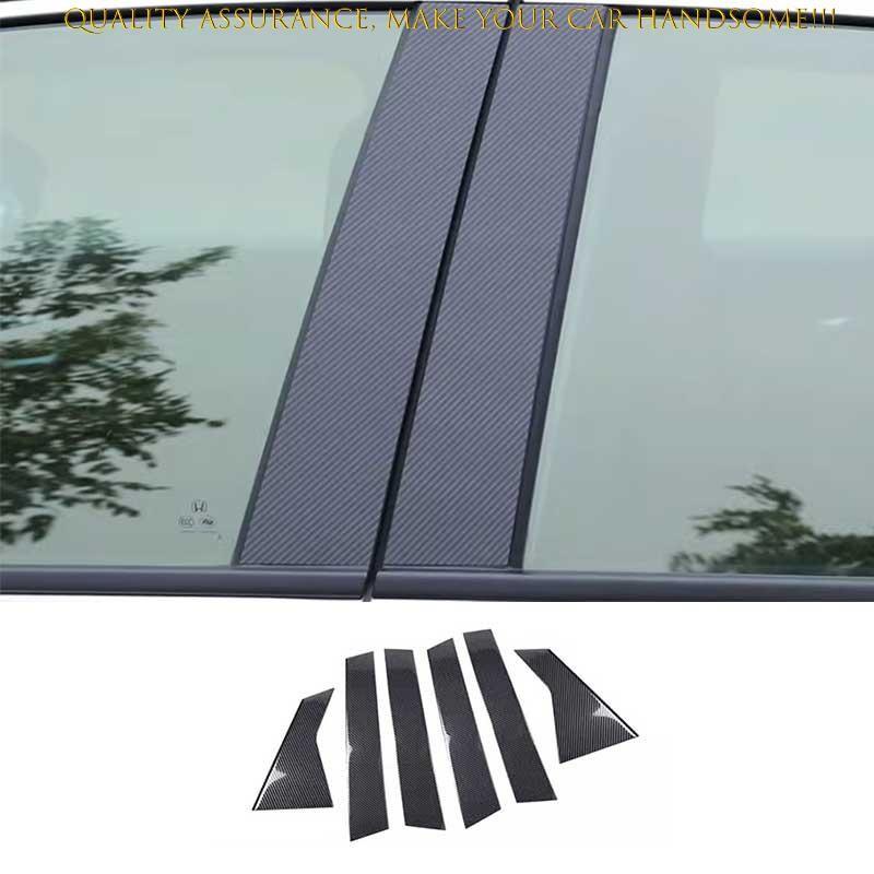 For Kia Forte K3 2019-2023 Cabon Fiber PC Car Window BC Pillar Panel Cover Trim