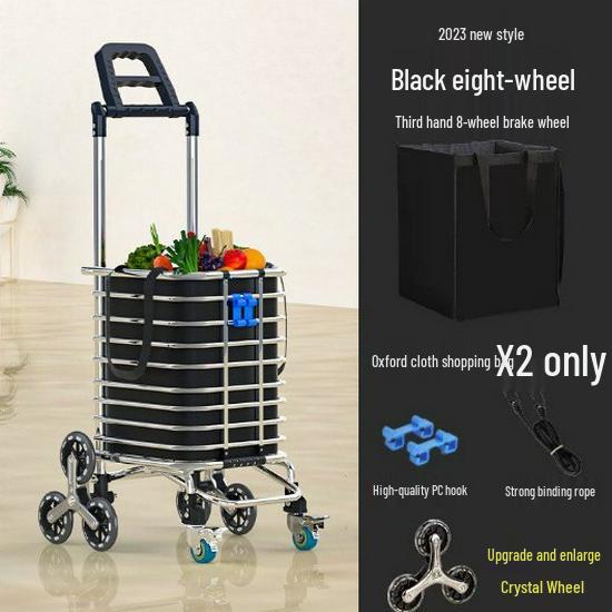 Chariot de Courses Pliant Portable Tianxi avec Roues pour Escaliers