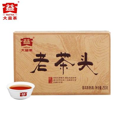 Lao Cha Tou * Menghai Dayi Pu-erh Tegel Mogen Puer Tegel Pu'er 250g 1801