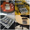 Direkter Ersatz-Basssteg Basszubehör Geeignet für 4-Saiten-Gitarren Verbesserung des Sustain und Metallkonstruktion