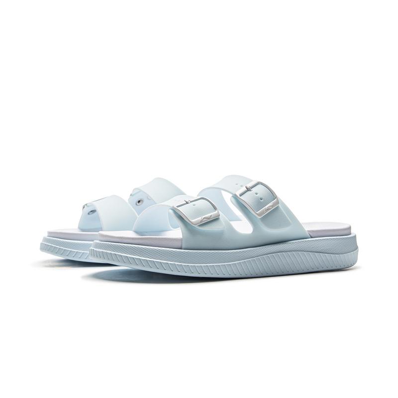 Li-Ning Comfortable Versatile Non-Slip Durable Slide Sandals Women Footwear Light-Blue AGAV014-3