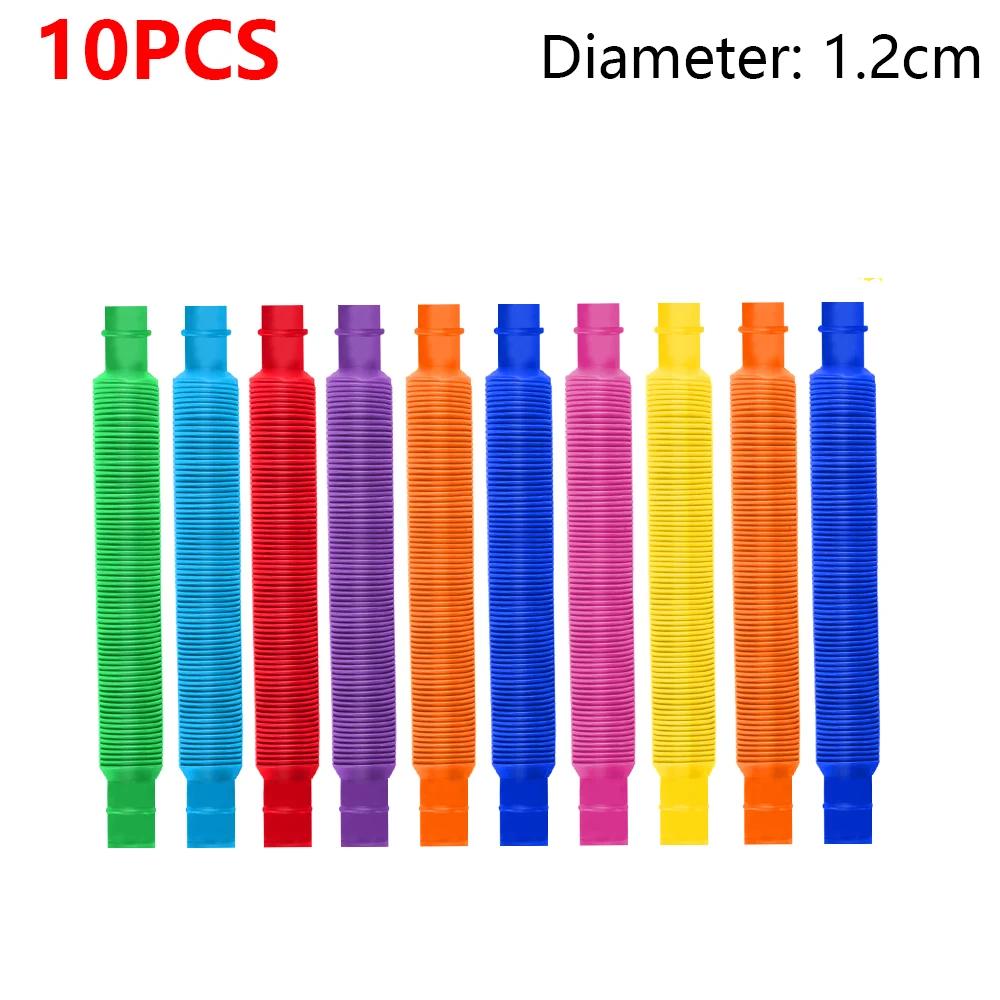 

10/20/30Pcs Vivid Pop Pipe Fidgeting Tactile Antistress Toys Telescopic Tube Stress Ease Toys Plastic Stretch Pipe Toy Gift