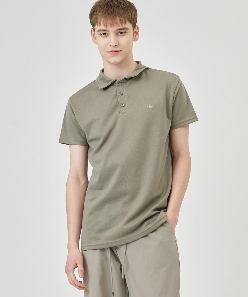 THE-ABON Bean Basic Polo Shirt Khaki