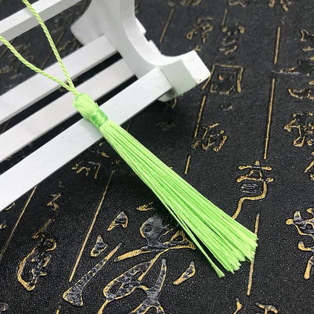 10~80Pcs Bookmark Tassels Fringe Brush Handmade Soft Craft Mini Tassels with Loops for DIY Crafts Jewelry Making Accessories