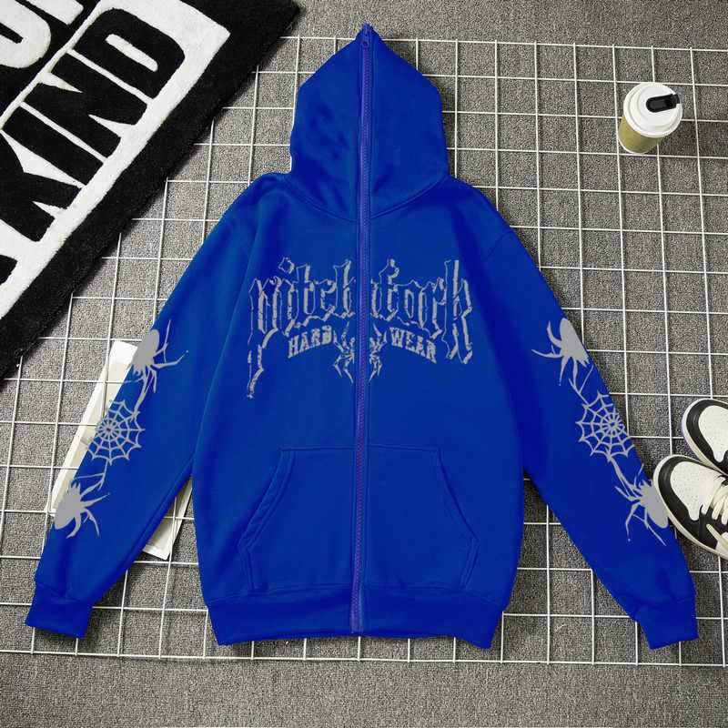 2024 cross-border new product Kuroshio cardigan boys coat oversize hoodie hoodie couple spider sweater