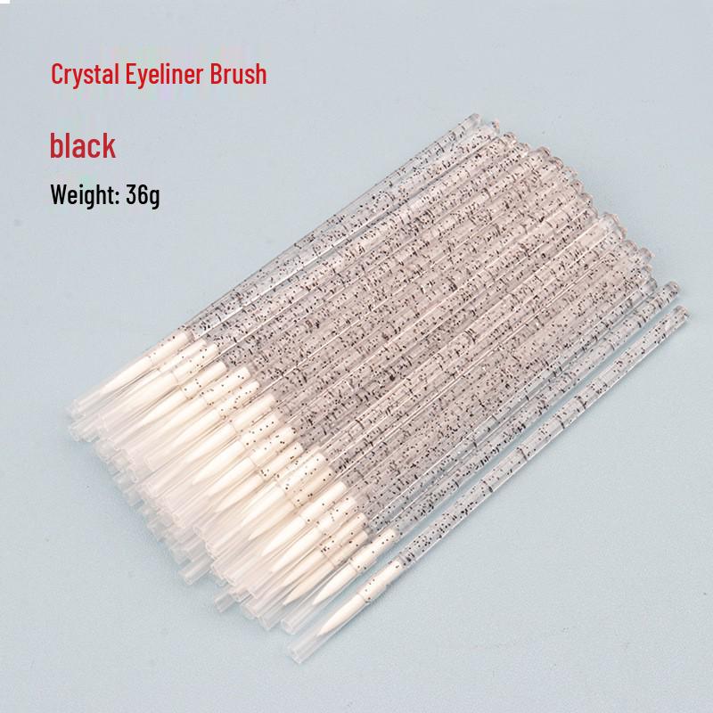 

Disposable Crystal Eyeliner Brush with Cap, 50 pcs/bag for Eye Makeup