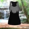 3D Green Pine and Cypress Print Women Workout Yoga Gym Printed Summer Sport Shirts Plus Size Vests