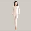 Autumn Winter Solid Color Thermal Underwear Women's Thin Sleepwear 2 Piece Sets