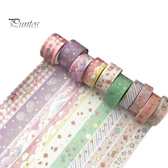 Metallic Luster Washi Tape 10 Rolls Foil Tape, Decorative Masking Tapes for Junk Journal Supplies, Arts, DIY Crafts, Planners, Scrapbook, Card Making,