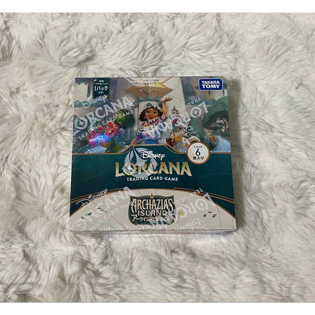 Used Disney Lorcana Arcasia and the Magic Island BOX with shrink and promo included