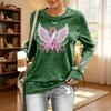 Women's Printed Round Neck Sweatshirt for Casual Daily Wear