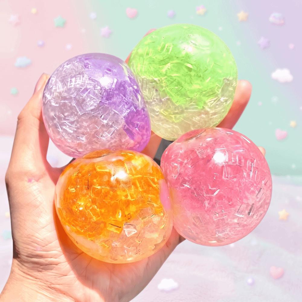 Crushed Ice Texture Crispy Skin Ball Slow Rising Ice Cracked Crystal Ball  Vent Toy