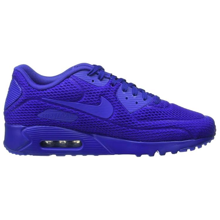 Nike Baskets pour homme Air Max 90 Ultra Breathe Bleu Course 725222-402