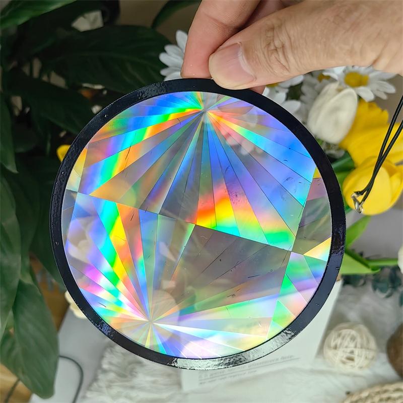 Colorful Acrylic Suncatcher Rainbow Prism Pendant Decorative Window Hanging Ornament For Home Garden Indoor Sunlight Decoration