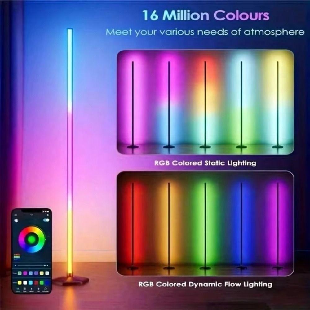 Remote Control Smart LED Floor Lamp APP Control Standing Lamp RGB Floor Lamp  Indoor Placement