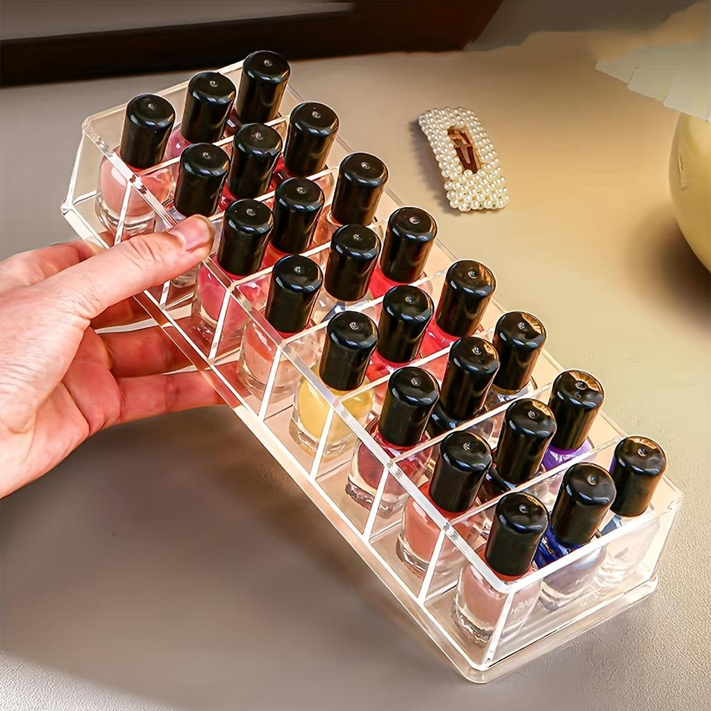 Acrylic Nail Polish Organizer,Clear Display Rack, Cosmetic Storage Rack,Nail Studio Props,Durable and Easy To Clean