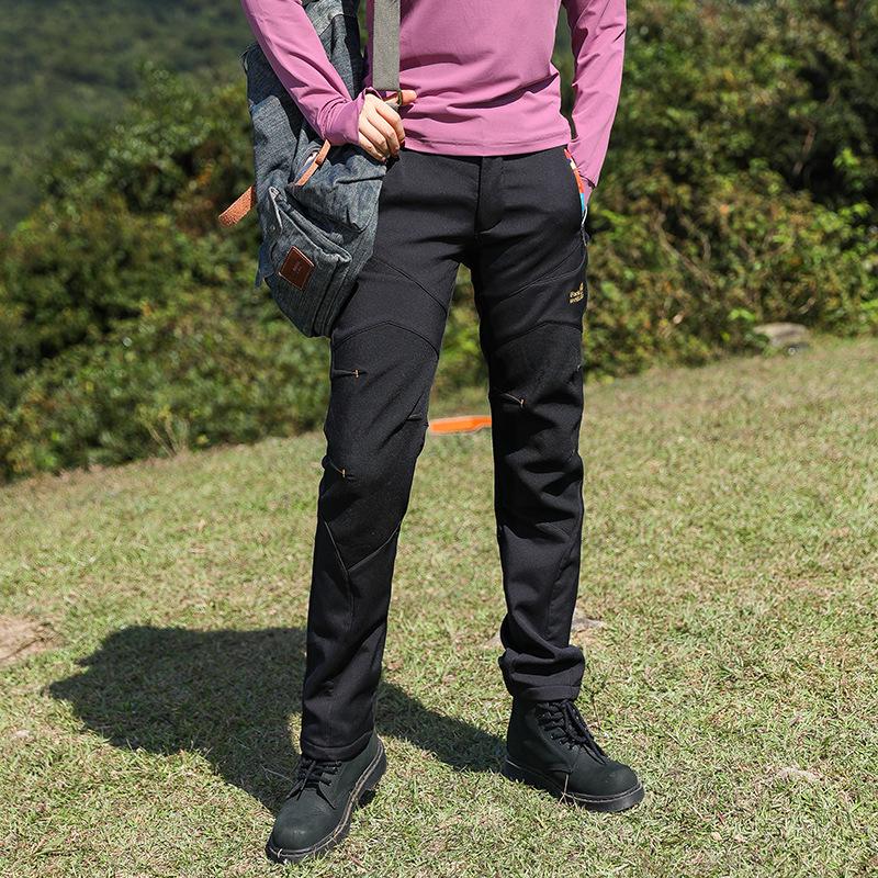 

Женские уличные цветные ветрозащитные брюки софтшелл на флисе - Эластичные, теплые, водонепроницаемые и износостойкие для осени/зимы XS чёрный