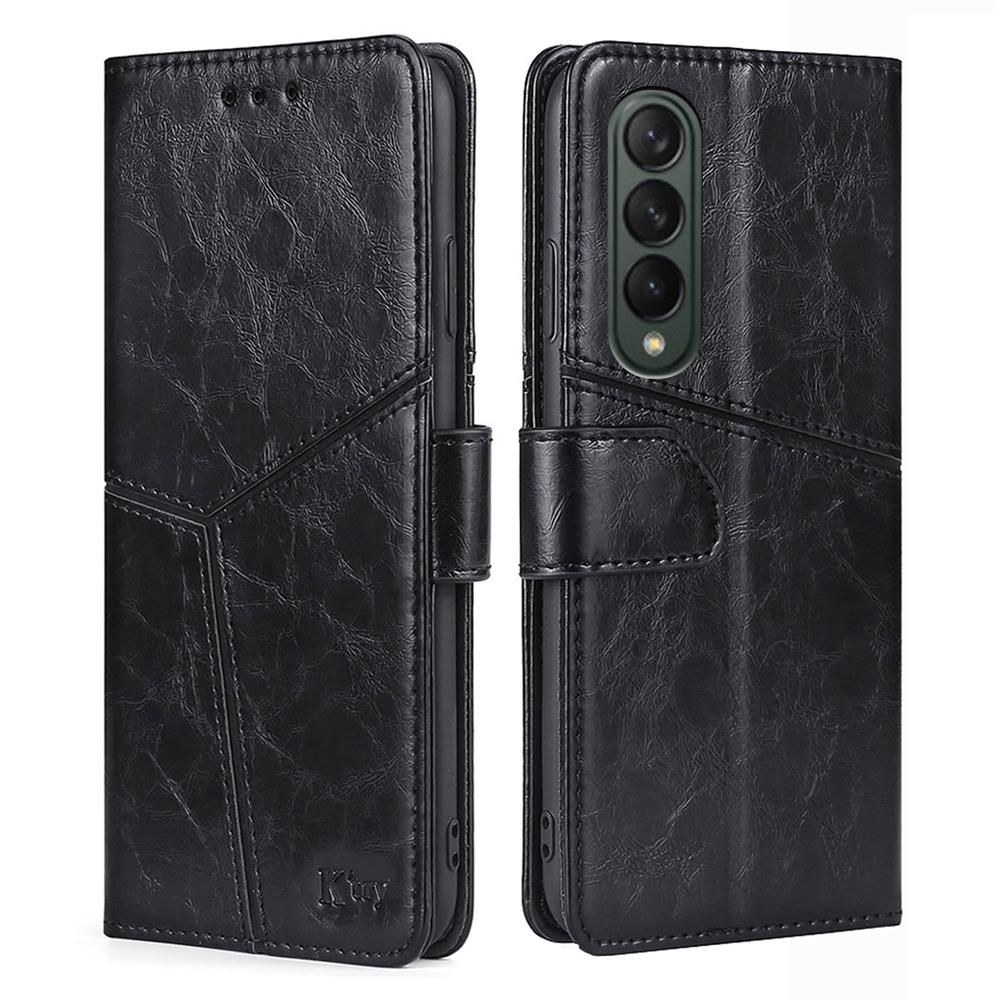 Geometric Flip Wallet Case For Moto G50 G8 P40 G Power Lite 2021 Edge 20 Lite G30 G10 G20 G50 G71 Cover Retro Leather Holster Card Slot Phone Bumper