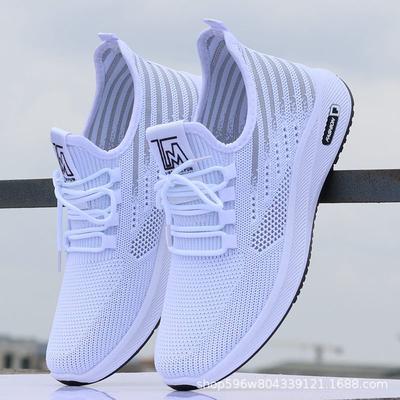 Chaussures pour hommes été chaussures en maille respirante 2024 nouvelles chaussures en maille tissée pour hommes chaussures de sport déodorantes à semelle souple