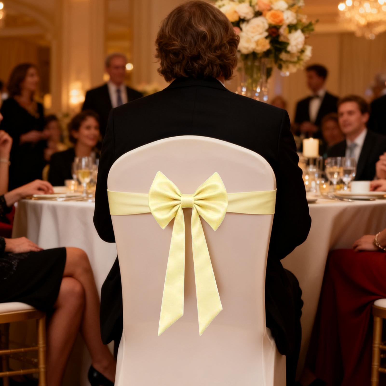 Chair Sashes Universal Elastic Elegant Home Holiday Christmas Sashes Chair Bows For Holiday Carnival Easter Dining Outdoor China Mainland 2470₽