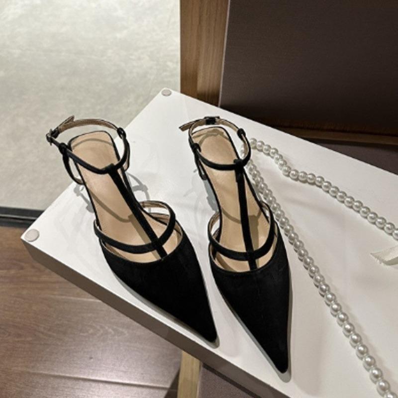 Fashion Fashion Sexy Ladies Shoes 2025 New Comfortable Sandals Pointed Toe High Heels Mules Shoes for Women Patent Leather Casual Sandal