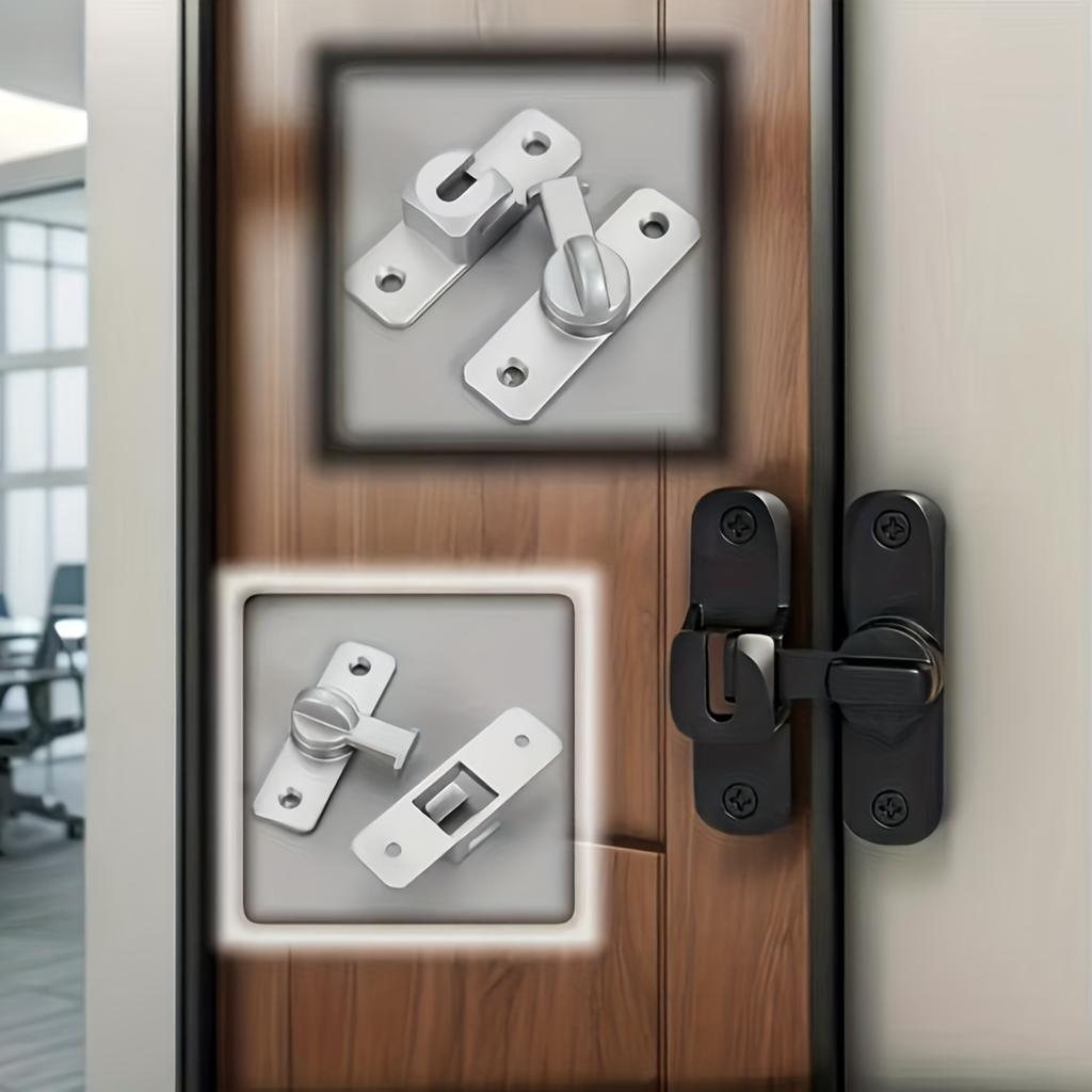 90/180 Degree Rotating Security Locks, Suitable for Barn Doors, Bathroom Sliding Doors, Garages, Bedrooms,Durable Zinc Alloy Security Door Locks