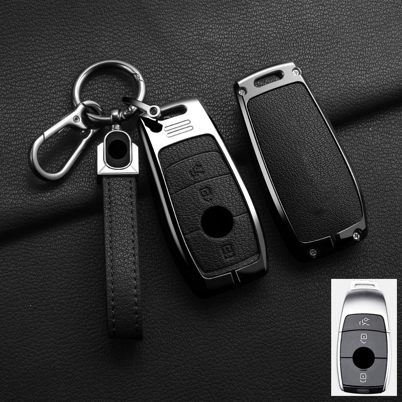 Styling Mouldings Car Alloy Style Key Case Cover Shell Fob For 2019 2020 Mercedes-Benz A220 E63S AMG E-Class GLE 350 4MATIC E300