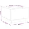 LED Coffee Table in Sonoma Oak 60 x 60 x 40 cm Particleboard