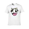 Cute cartoon dairy cow doodle with a daisy flower TShirt t shirts for man cotton t shirts for man graphic tees TShirt