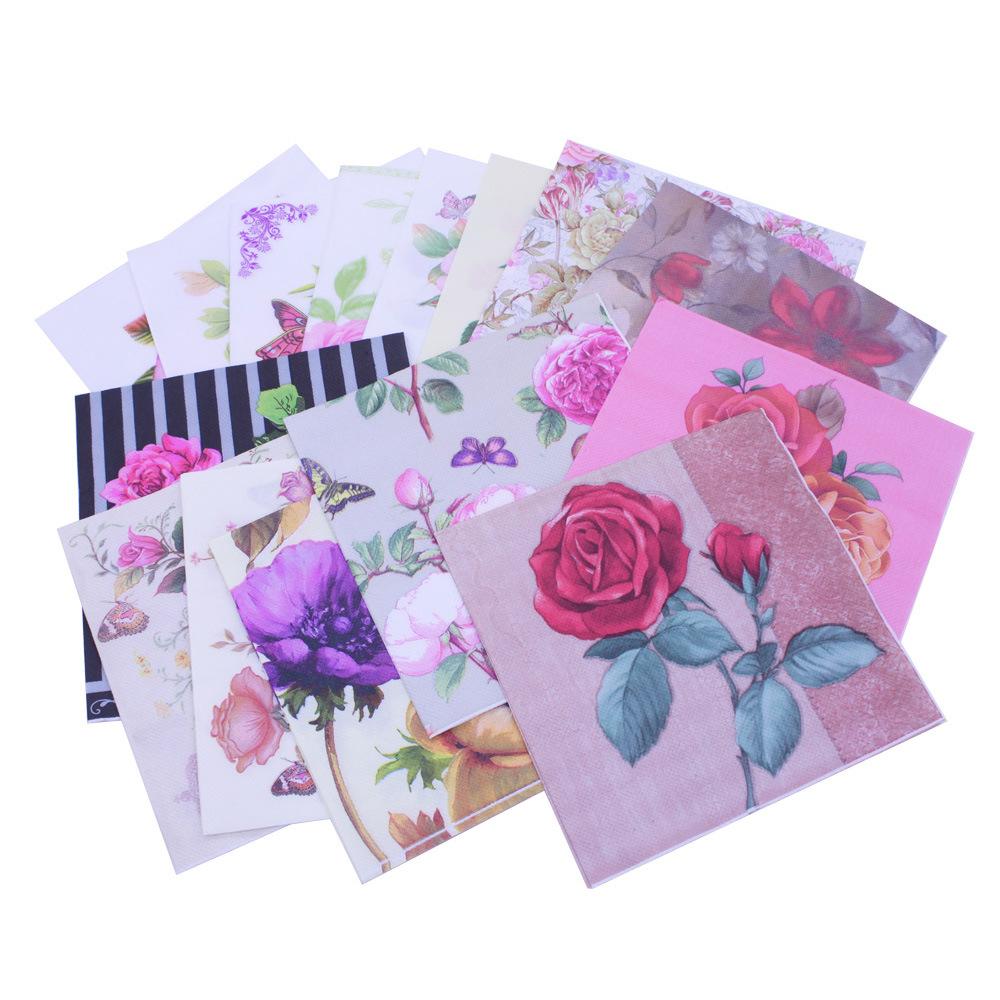 Printed Paper Napkins, Colored Disposable Dinner Napkins for Restaurant Wedding Party Decoration