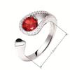 Adjustable European & American Snake Ring - Women's Diamond & Artificial Gemstone Jewelry