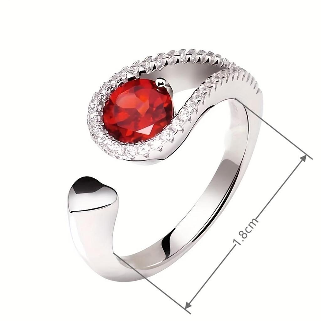 Verstellbarer Europäischer & Amerikanischer Schlangenring - Damen Diamant- & Kunststein Schmuck