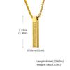 Vnox Ayatul Kursi Vertical Pendant Necklace for Men Boys, 60cm Stainless Steel Box Chain, Islamic Jewelry Gift for Eid Ramadan