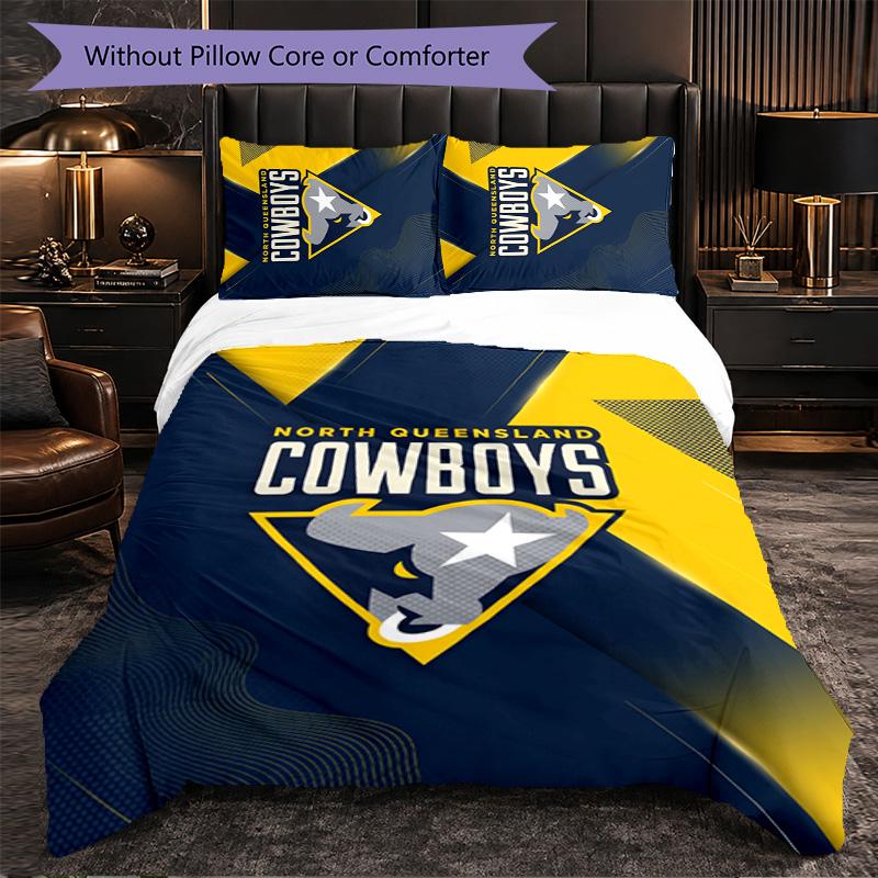 North Queensland Cowboys Muster Mikrofaser 3-teiliges Bettwäsche-Set Dekor Bettbezug-Set Für Schlafzimmer Heimgebrauch