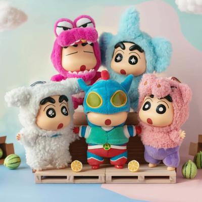 Originálna TOPTOY Crayon Shin-chan Párty v kostýmoch Séria Vinylová tvár Plyšová Zberateľská krabička Roztomilý prívesok Anime figúrky Bábika Tajomná krabička