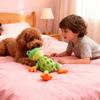 Cartoon Frog Shape Plush Frog Dog Toy Bite Resistant Pet Squeaky Chew Toy  Home Use