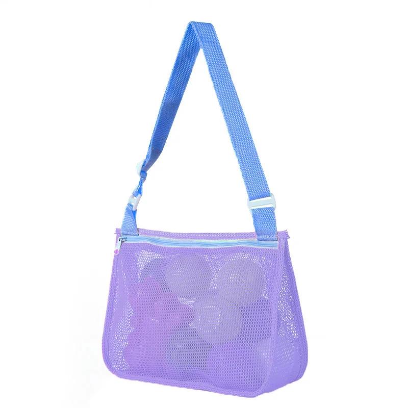 Kids Toy Storage Bag Quick-Dry Mesh Beach Shoulder Bag for Travel & Outdoor Play Breathable Lightweight Beach Bag