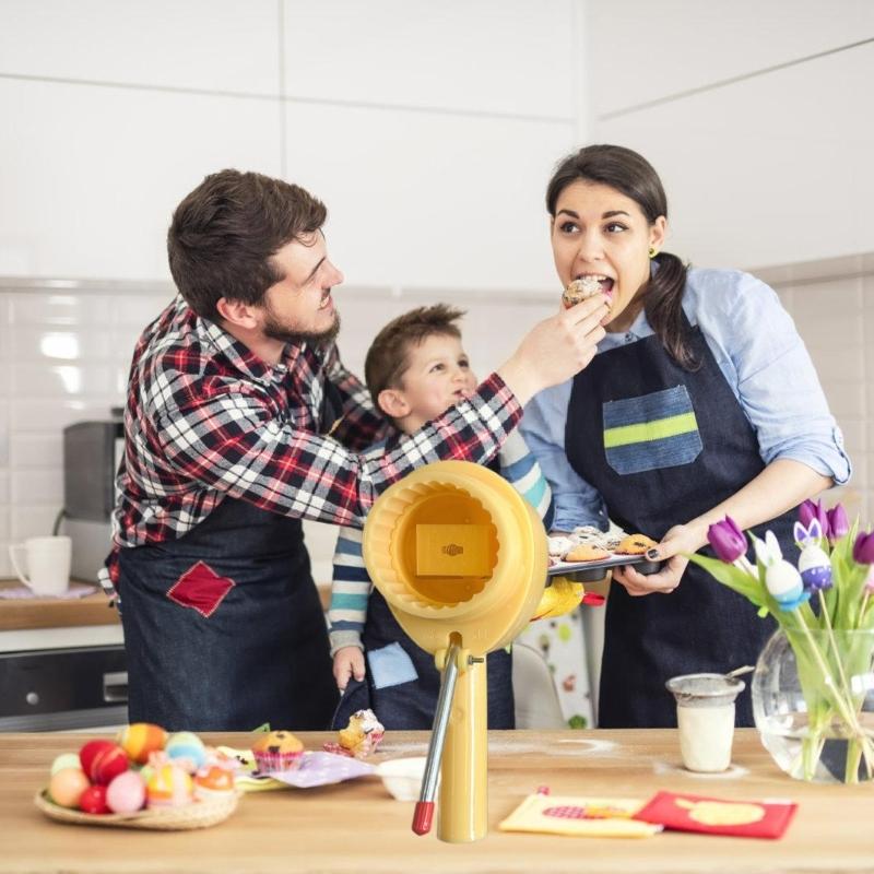 Verstellbare Handpresse Mondkuchenformen Professionelle Mondkuchenformen Einzigartiges Blumenmuster Gebäck Backen Prägegerät