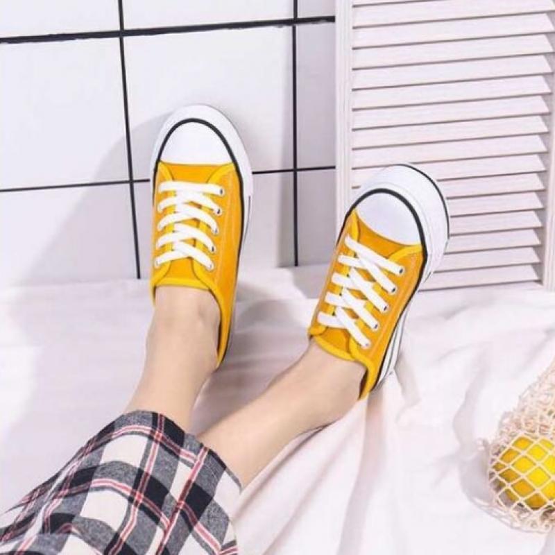 New Arrivals Open Run Women Henlura Round Toe Blopfer Height Increasing Canvas