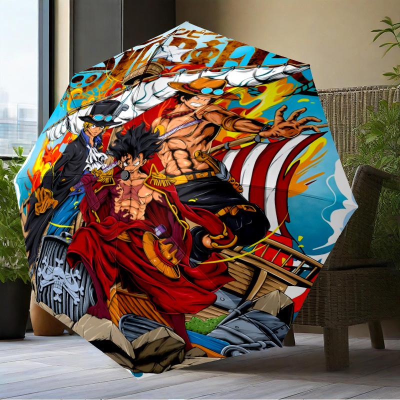 pirate Adventure Umbrella Folding umbrella, automatic umbrella 8-Frame for Travel, camping Use Gift for Halloween Christmas