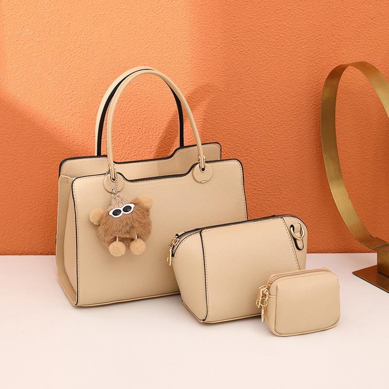 

Новая женская сумка Набор из четырех предметов Многофункциональная практичная сумка через плечо Персонализированная ручная сумка-подвеска Мерцающий утренний свет хаки