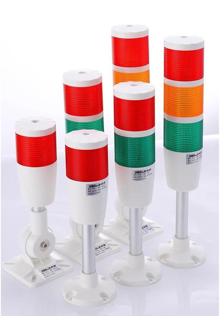 Multi-Tier LED Signal Tower with Foldable 24V Audible and Visual Alarm