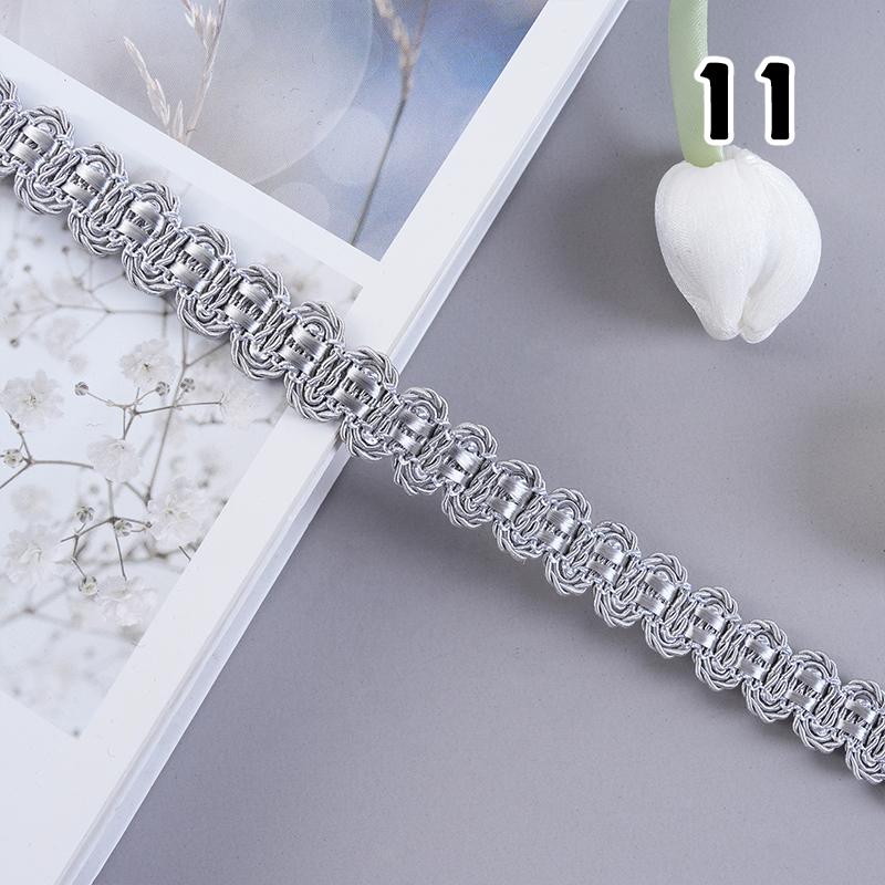 12 Meter Braided Lace Trim Fabric Fringe 1.5cm Width Lace Ribbon Apparel Curtain Diy Sewing Accessories Upholstery Decor Crafts