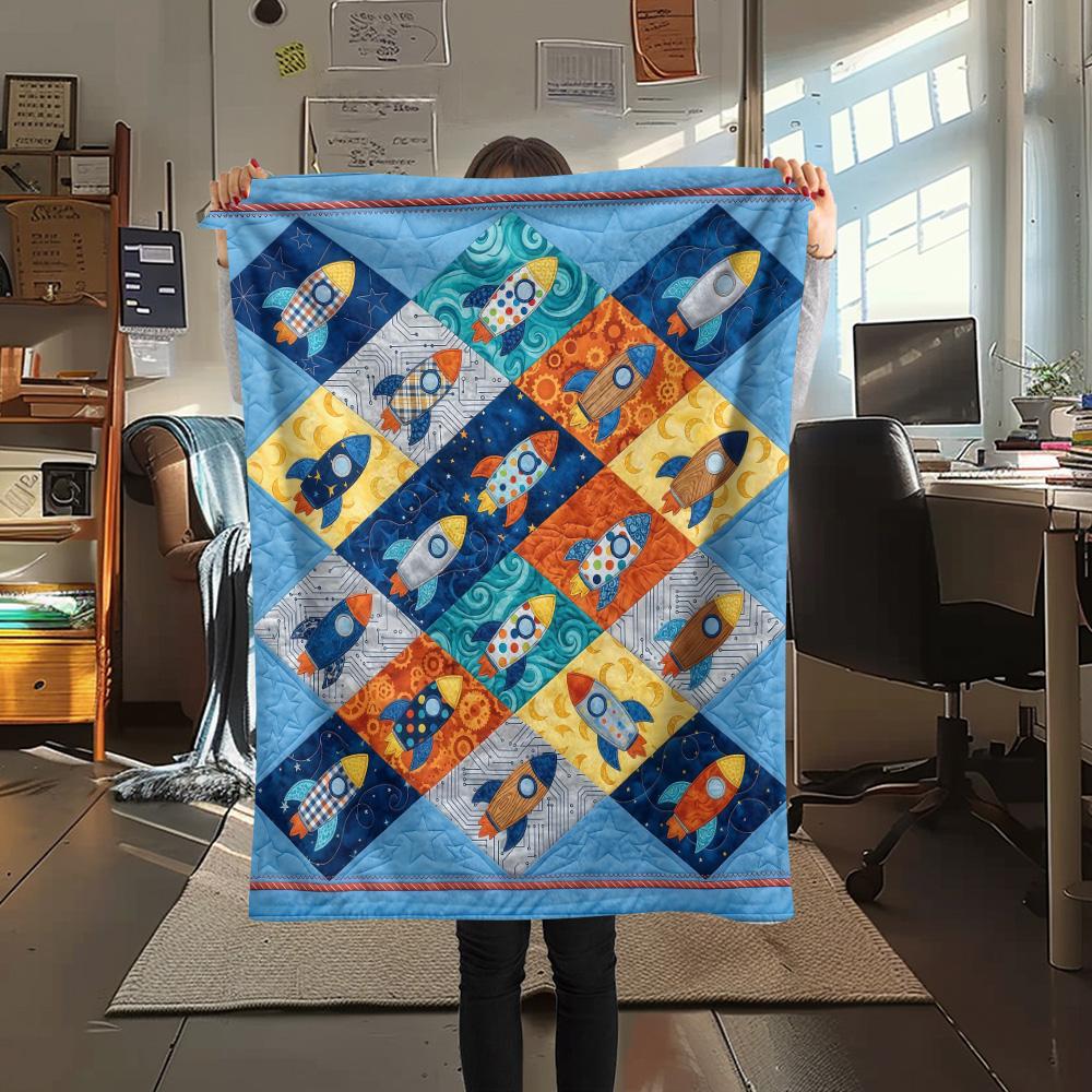 

1Pc Rockets Starfish Print Flannel Blanket High Quality Warm Comfortable Cover for All Seasons Perfect for Gifts Home Decor 80cm x 120cm
