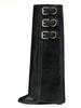 Black/white/red Leather Mid-Calf/knee-High Boots 2025 New Wedges Shark Boots Metal Belt Buckle Latest Catwalk Boots