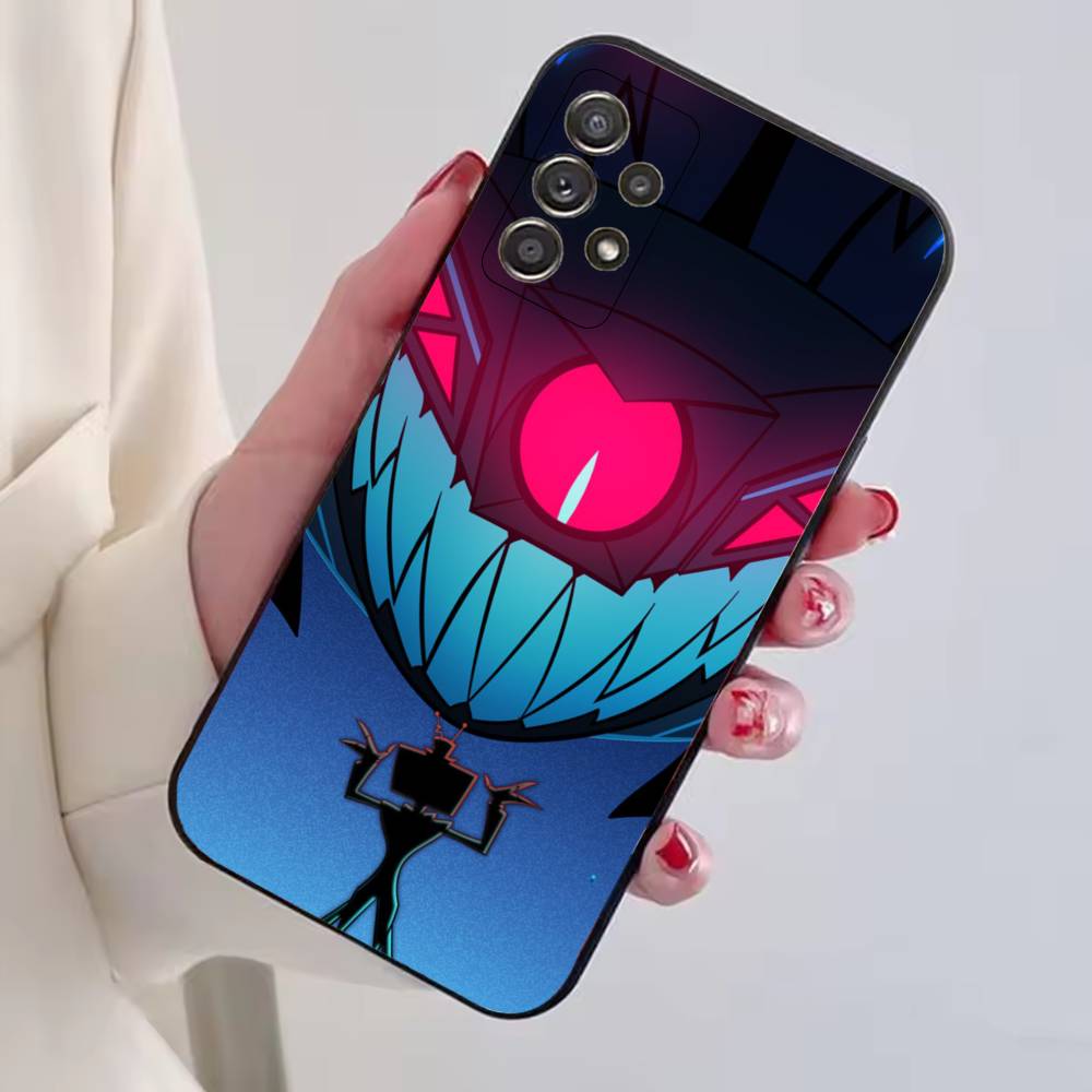 H-Hazbins Hotels Hot Cartoon Phone Case For Samsung S25,S24,S21,S22,S23,S30,Ultra,S20,Plus,Fe,Lite,Note,10,Black Cover